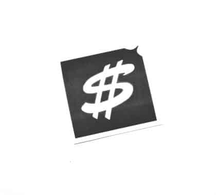 Dollar-Zeichen Schablone