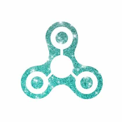 Glitzertattoo Schablone Fidgetspinner
