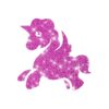 Glitzertattoo Schablone Einhorn Ponny