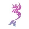 mermacorn Glitzertattoo Schablone Meermacorn