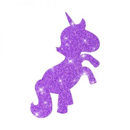 Schablone Bambini Einhorn Aila für Glitzertattos für Kinder 3lagig entgittert und zugeschnitten