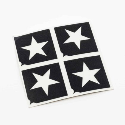 4 Mini Sterne Glitzertattoos 4 Stück 4x4 auf einem Träger