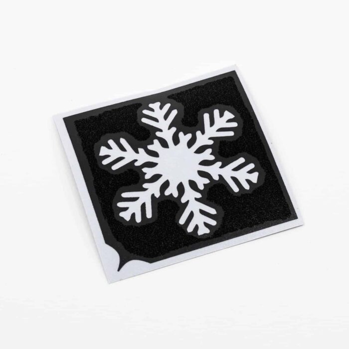 gts-fotos-28 Schablone für Glitzertattoos Schneeflocke 2 Kita Schablone 3lagig und entgittert