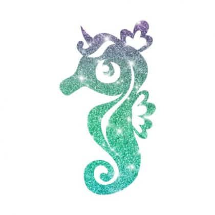 Glitzertattoo Schablone Seehörnchen