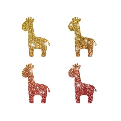 Glitzertatto Shop 4 Mini Giraffen
