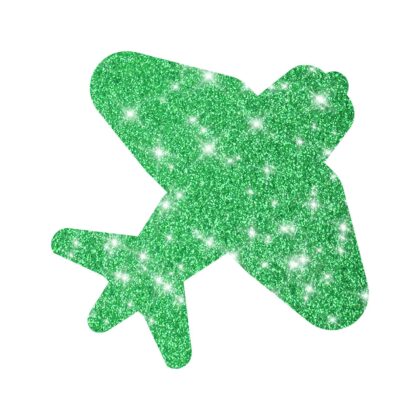 Glitzertattoo Schablone Flugzeug