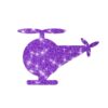 Glitzertattoo Schablone Helicopter