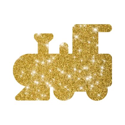 Glitzertattoo Schablone Lokomotive