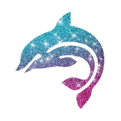 Glitzertattoo Schablone Delfin