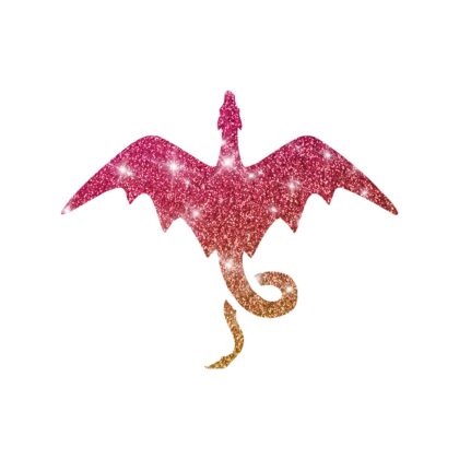 Glitzertattoo Schablone steiler Drache