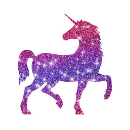 Schablone Einhorn für Glitter Tattoos für Kinder 3lagig entgittert und zugeschnitten 6,0 x6,0cm