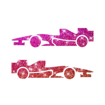 Glitzertattoo Schablone Formel 1 Rennauto