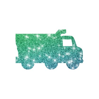 Glitzertattoo Schablone LKW Bautruck