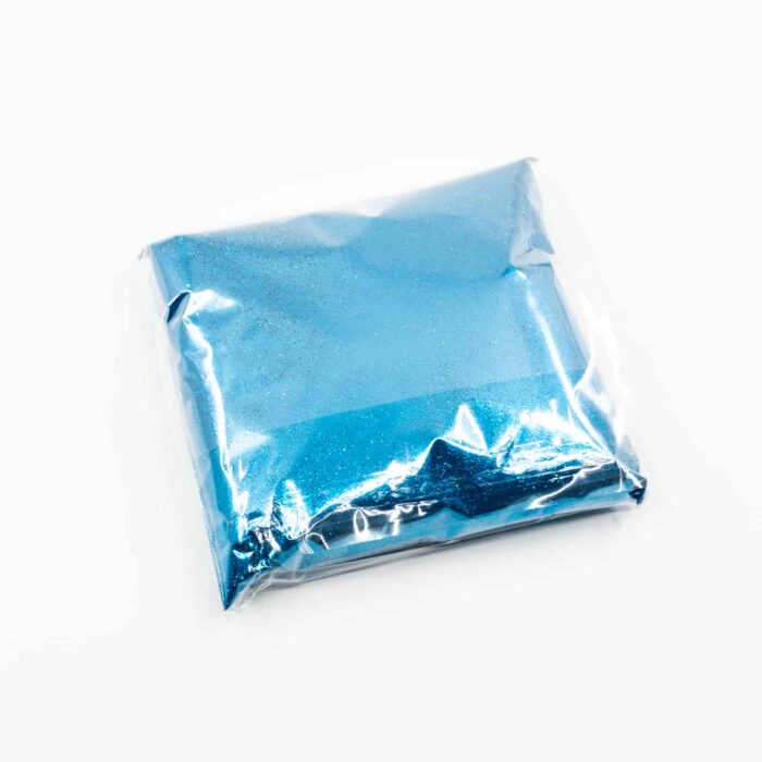 Glitzer in der Farbe Azurblue