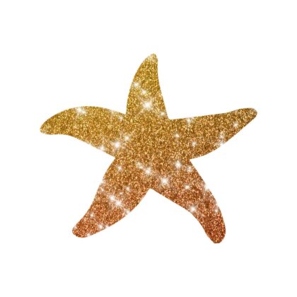 Glitzertattoo Schablone Seestern