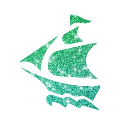 Glitzertattoo Schablone Schiff