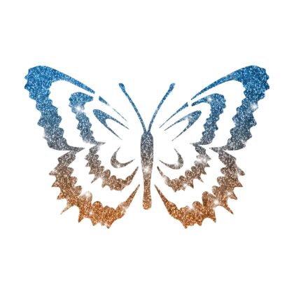 Glitzertattoo Schablone Schmetterling Hypno