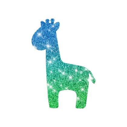 Glitzertattoo Schablone Bambini Giraffe
