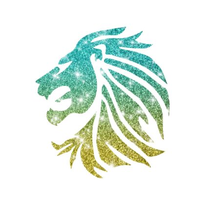 Löwe Tribal Glitzertattoo