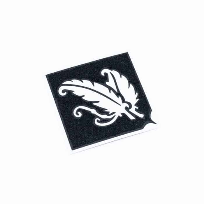 Glitzertattoo Schablone doppelte Feder Indianer Schmuck