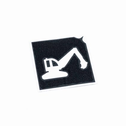 Glitzertattoo Schablone Bagger