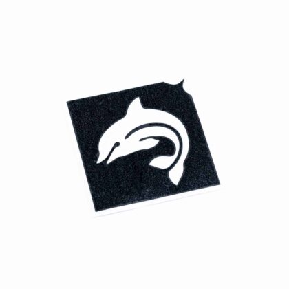 Glitzertattoo Schablone Delfin verspielt