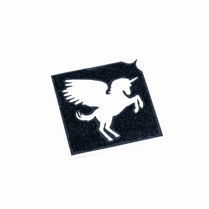 Glitzertattoo Schablone Pegasus