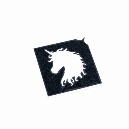 Glitzertattoo Schablone Einhornkopf