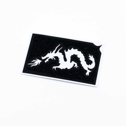 Glitzertattoo Schablone Feuerdrache