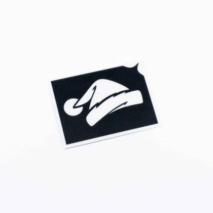 Glitzertattoo Schablone Motto Weihnachtsmütze