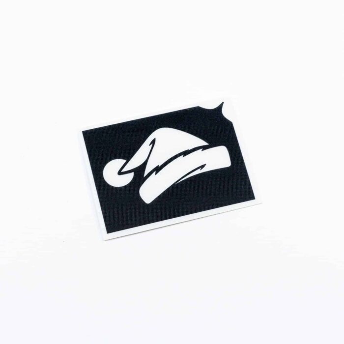 Glitzertattoo Schablone Motto Weihnachtsmütze