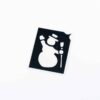 GTS-xmas-9 wunderschöner Schneemann mit Besen Glitzertattoo Schablone