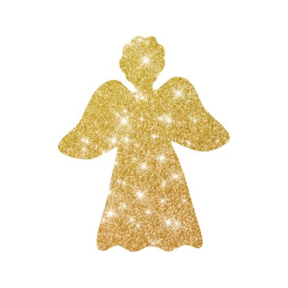 Glitzertattoo Schablone Weihnachtsengel