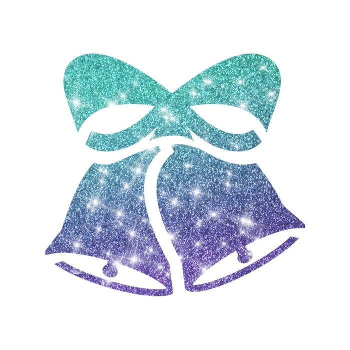 Glitzertattoo Schablone Weihnachtsglocken