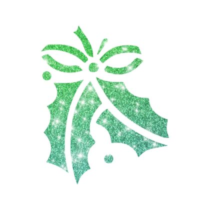 Glitzertattoo Schablone Mistelzweig