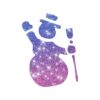 Glitzertattoo Schablone Schneemann