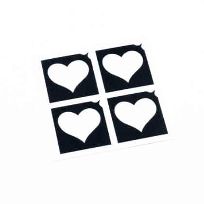 Glitzertattoo Schablonen 4 Minis Herz