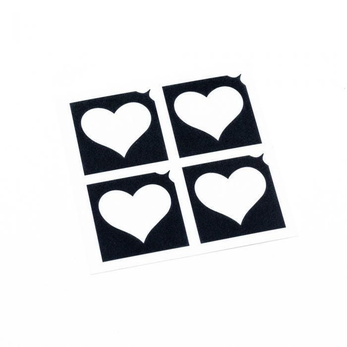 Glitzertattoo Schablonen 4 Minis Herz
