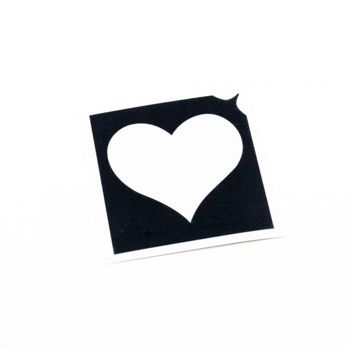 Glitzertattoo Schablone Herz