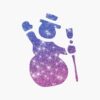 schneemann Glitzertattoo Shop Schablone Schneemann