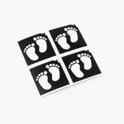 Glitzertattoo 4 Mini Schablonen Babyfüsschen