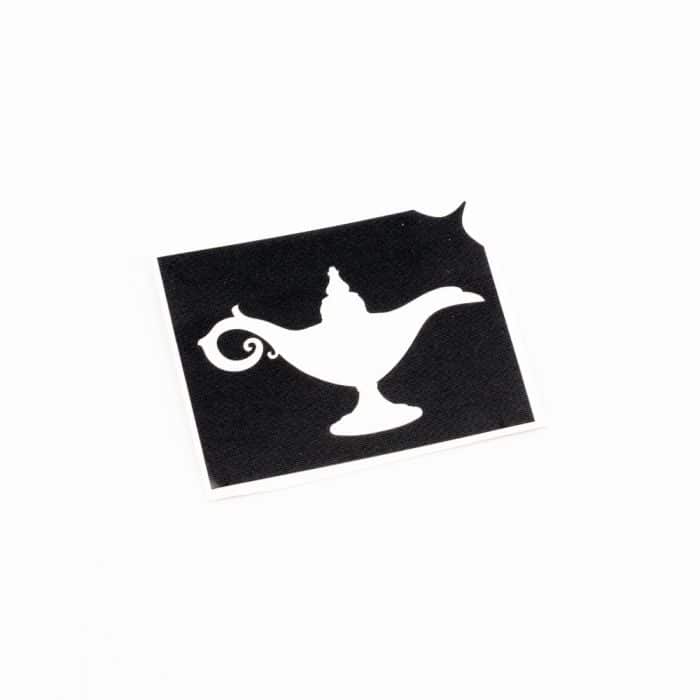 Glitzertattoo Schablone Wunderlampe