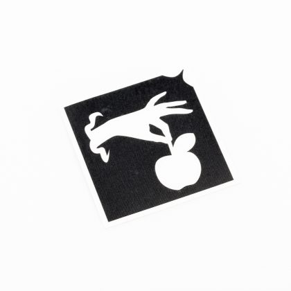 Glitzertattoo Schablone verzauberter Apfel