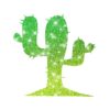 kaktus Glitzertattoo Schablone Kaktus