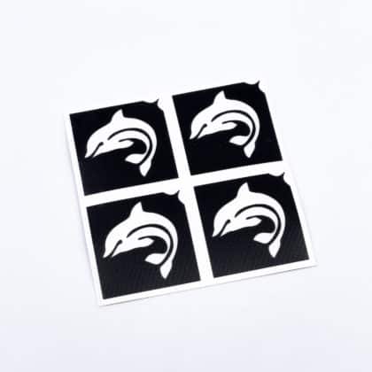 Glitzertattoo Schablone Mini 4 Delfine