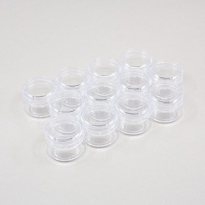 12 x 15g. leere Tiegel im Set für Glitzer befüllen