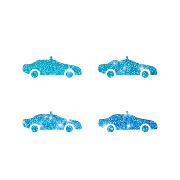 Glitzertattoo-shop 4 Mini Schablone für Glitzertattoos Polizeiauto 3lagig entgittert