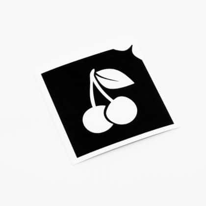 Glitzertattoo Schablone Kirsche