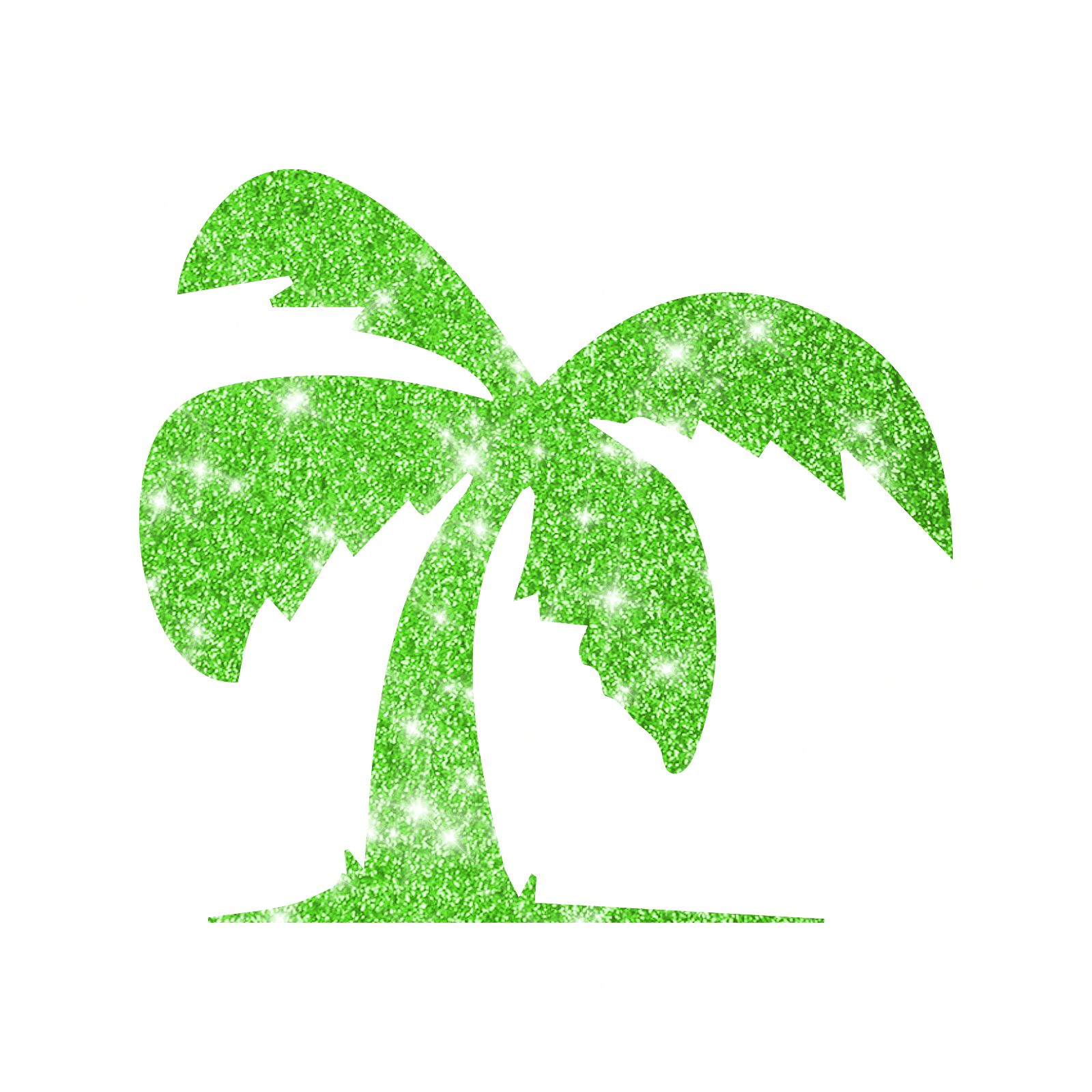 Glitzertattoo Schablone Palme