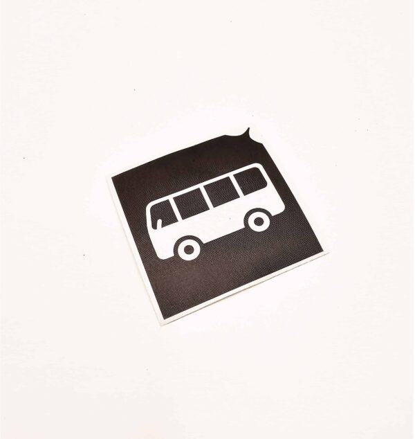 Glitzertattoo Schablone Bus 3 lagig und entgittert